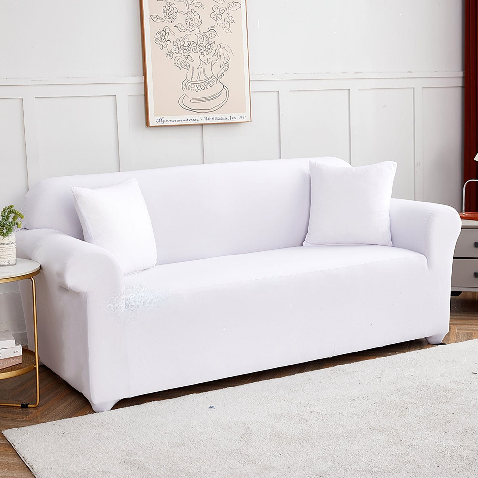 Weiß - Sofabezüge für klassische und Ecksofas - Das Haus der Überzüge