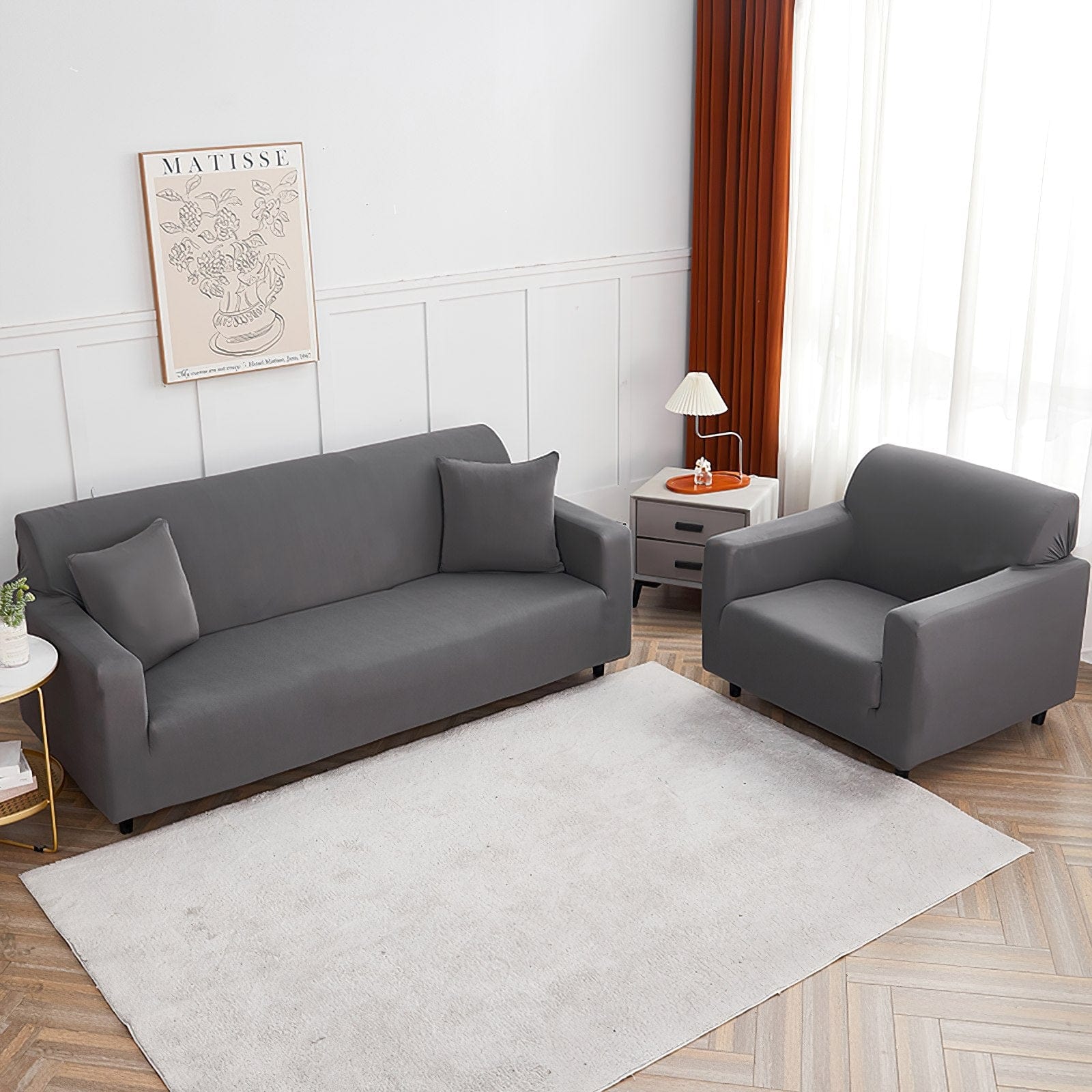 Grau - Sofabezüge für klassische und Ecksofas - Das Haus der Überzüge