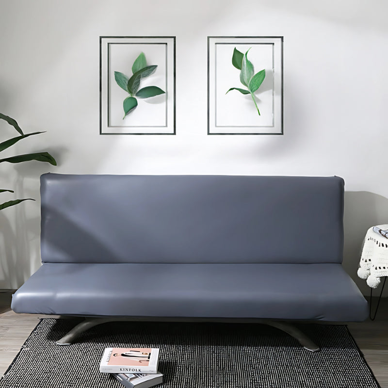 Bezug aus Kunstleder für Klick-Klack-Sofa, Blaugrau, auf einem Klick-Klack-Sofa