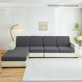 Wasserabweisender Bezug für Sitz- und Rückenkissen, Grau, auf den Sitz- und Rückenkissen eines Sofas