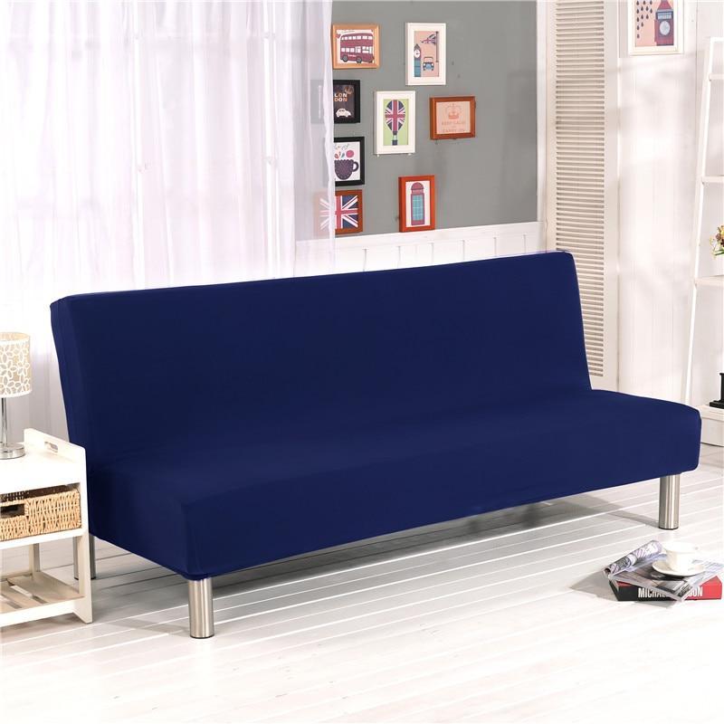 Stretch-Bezug für Klick-Klack-Sofa, Marineblau, auf einem Klick-Klack-Sofa