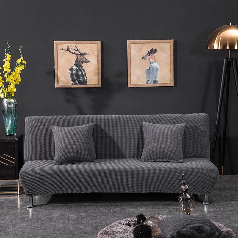 Wasserabweisender Bezug für Klick-Klack-Sofa, Grau, auf einem Klick-Klack-Sofa
