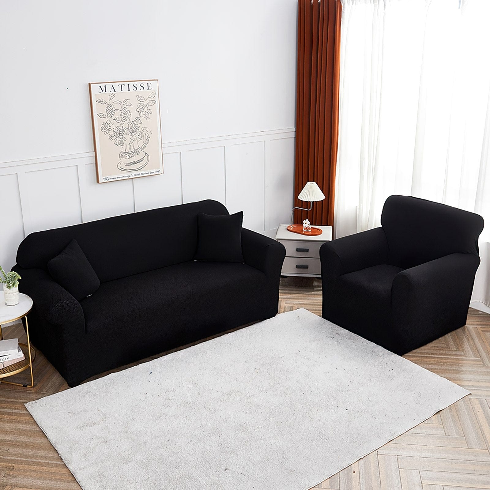 Schwarz - Sofabezüge für klassische und Ecksofas - Wasserdicht und Ultrabeständig - Das Haus der Überzüge Schwarz - Sofabezüge für klassische und Ecksofas - Wasserdichte und Ultrabeständige - Das Haus der Überzüge