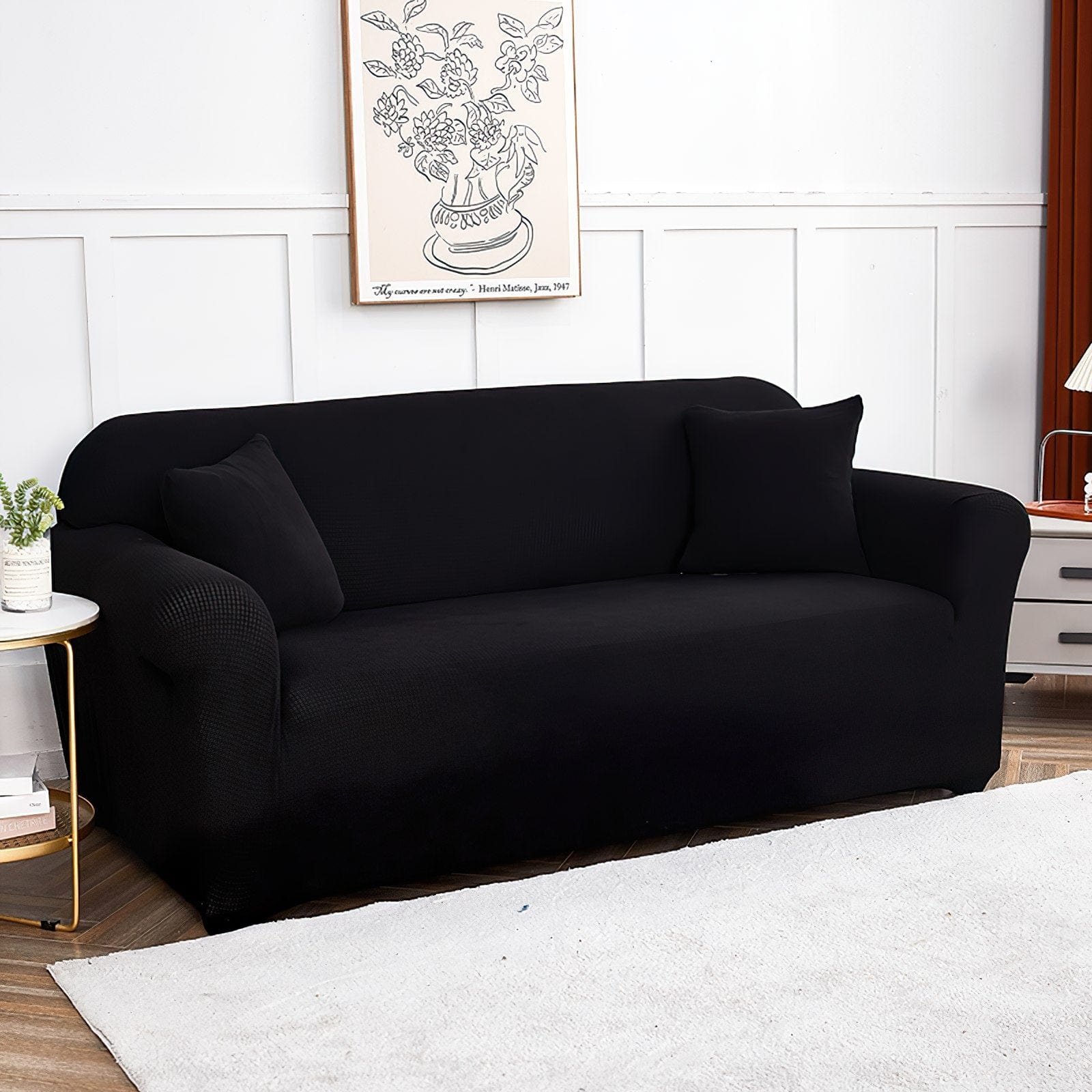Schwarz - Sofabezüge für klassische und Ecksofas - Wasserdicht und Ultrabeständig - Das Haus der Überzüge Schwarz - Sofabezüge für klassische und Ecksofas - Wasserdichte und Ultrabeständige - Das Haus der Überzüge