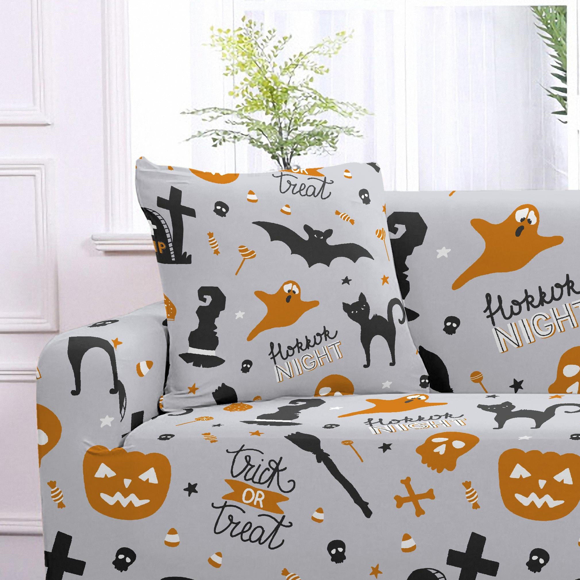 Horror night Halloween - Kissenüberzüge 45 X 45 cm X 2 Artikel - Das Haus der Überzüge Beige - Kissenüberzüge 45 X 45 cm X 2 Artikel - Das Haus der Überzüge